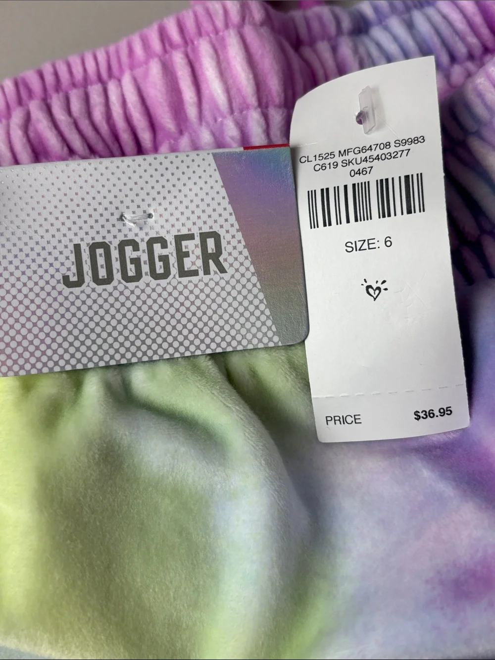 Dreamy Justice Active Tie-Dye Plush Jogger Pants - Pink Multi